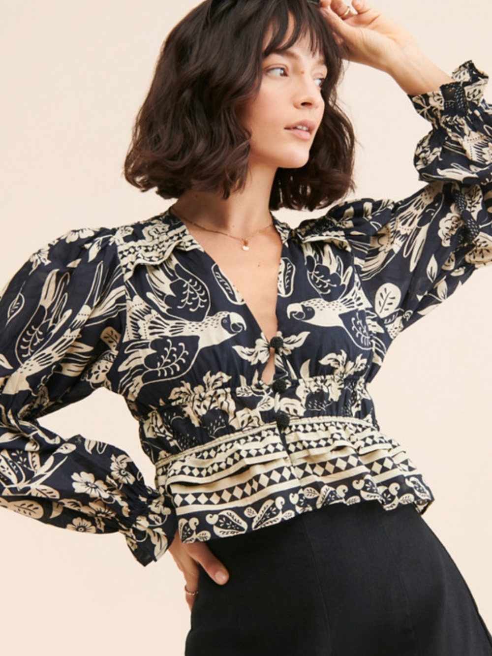 Farm Rio Graphic Floral top
